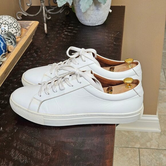 New Republic Men's Leather Sneakers, Classic White, Sz 12 - Picture 3 of 16
